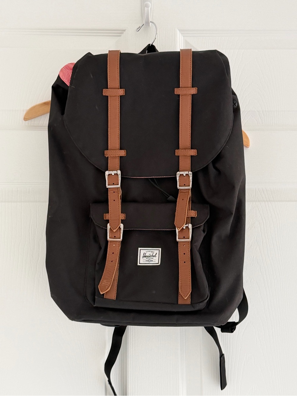 Herschel Supply Company Black Backpack with Brown Straps